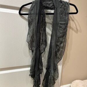 Elegant Black Mesh Scarf